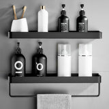 Aluminium Bathroom Shelf - Black Housdecor Main Photo