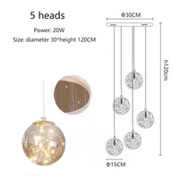 Galaxy Sphere LED Pendant Chandelier - Housdecor Ceiling Light Fixture