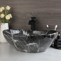 Marble Rectangle Ceramic Bathroom Sink - Housdecor Bathroom Sink