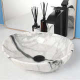 Marble Rectangle Ceramic Bathroom Sink - Housdecor Bathroom Sink