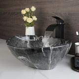 Marble Rectangle Ceramic Bathroom Sink - Housdecor Bathroom Sink