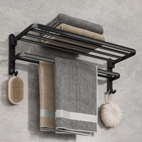 Matte Black Aluminium Towel Rack 50CM - Housdecor