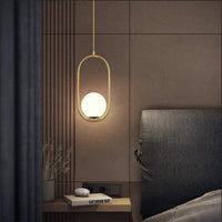 Modern LED Round Glass Ball Hanging Pendant Light - Housdecor Light Fixture