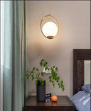 Modern LED Round Glass Ball Hanging Pendant Light - Housdecor Light Fixture