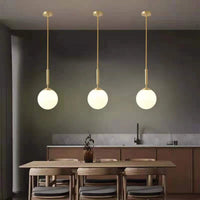 Modern LED Round Glass Ball Hanging Pendant Light - Housdecor Light Fixture