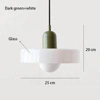 Nordic Retro Glass LED Pendant - Housdecor Ceiling Light Fixture