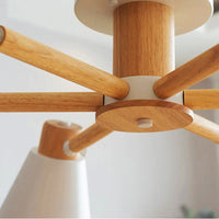 Nordic Wood LED Chandelier - Housdecor