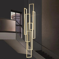 Sculptural Geometric LED Pendant Chandelier - Housdecor Ceiling Light Fixture